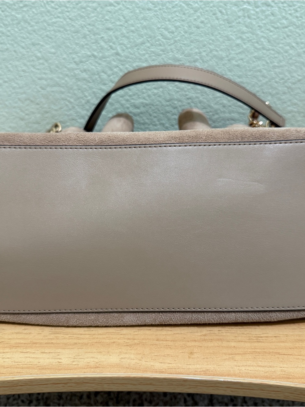 Michael Kors Mina Large Suede Chain Shoulder Bag - Picture 6 of 6